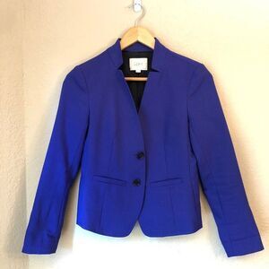 Ann Taylor Loft Career Blazer Size 0 Royal Blue Prep Core Career Wear 90s Style